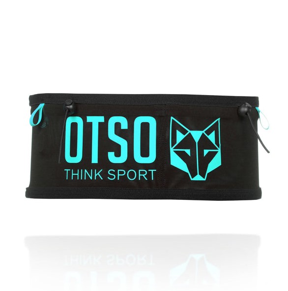Ceinture de course OTSO BLACK Turquoise recto