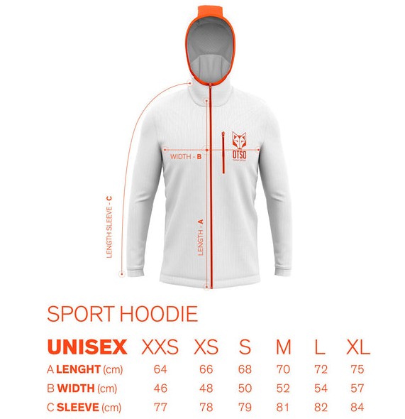 Guide des tailles OTSO SPORTHOODIE