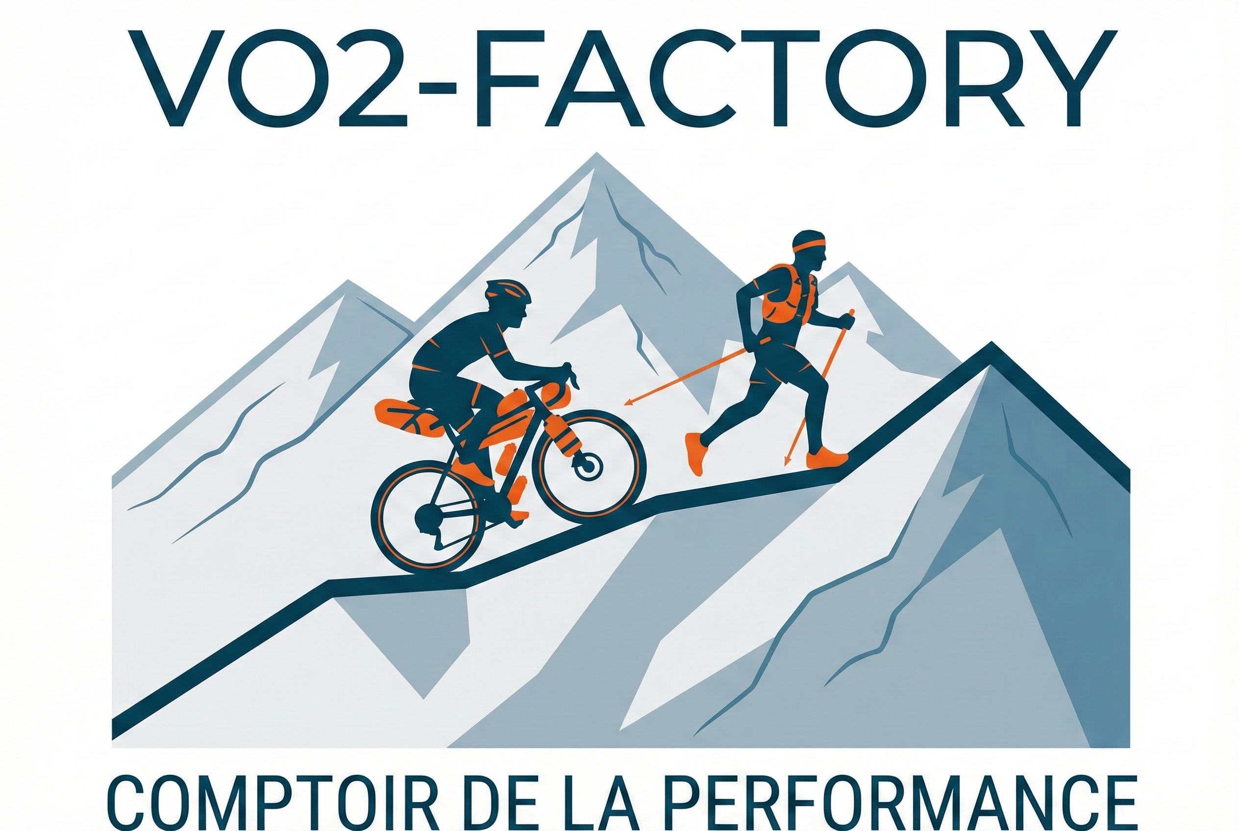Logo VO2 Factory. Le comptoir de la performance