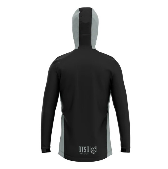OTSO SPORTHOODIE Gris et Noir vue de dos