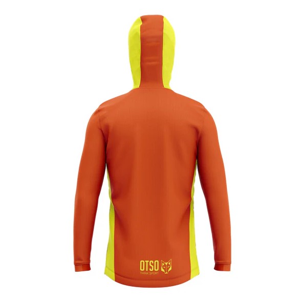 OTSO SPORTHOODIE Jaune et Orange vue de dos