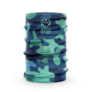 Tour de cou buff Trail running Camo blue