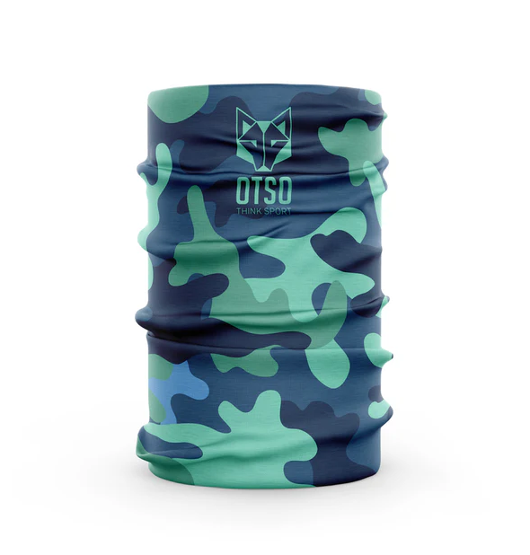 Tour de cou buff Trail running Camo blue