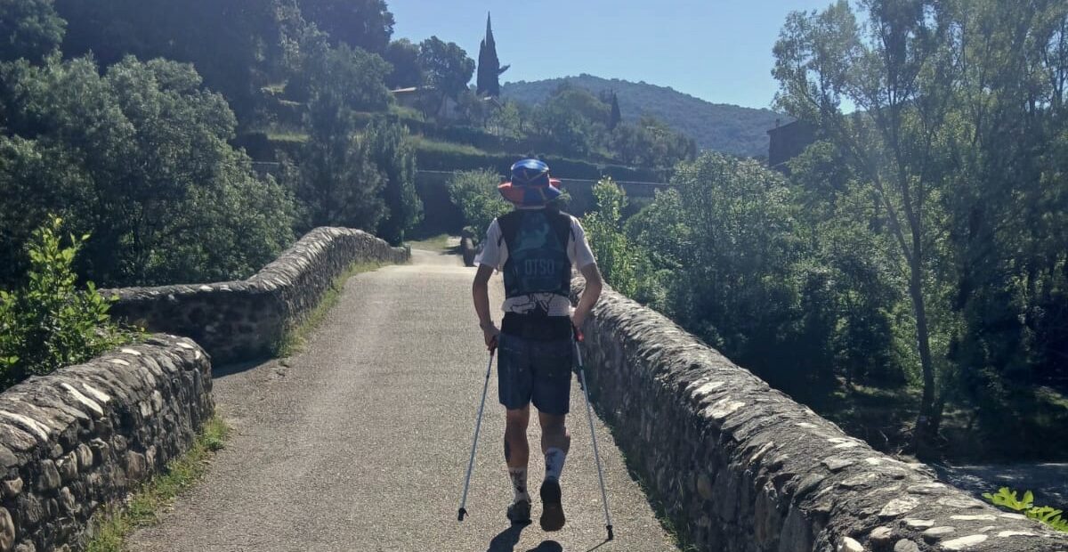 La Tentative de record du GR70 au Pont de Mialet sur le Chemin de Stevenson pour David Fournel Vo2 Factory
